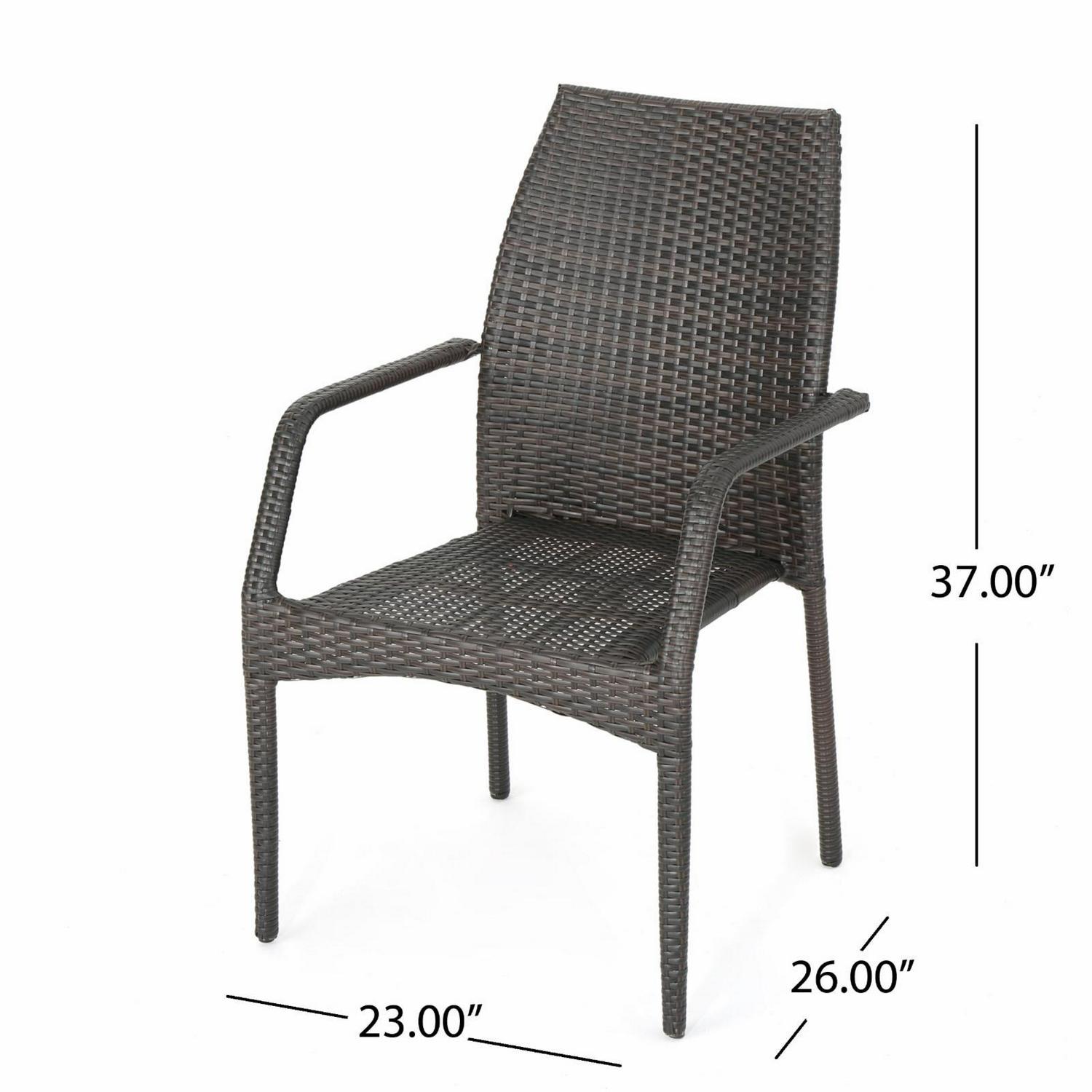 Canoga All-Weather Wicker Dining Chair  Set of 2