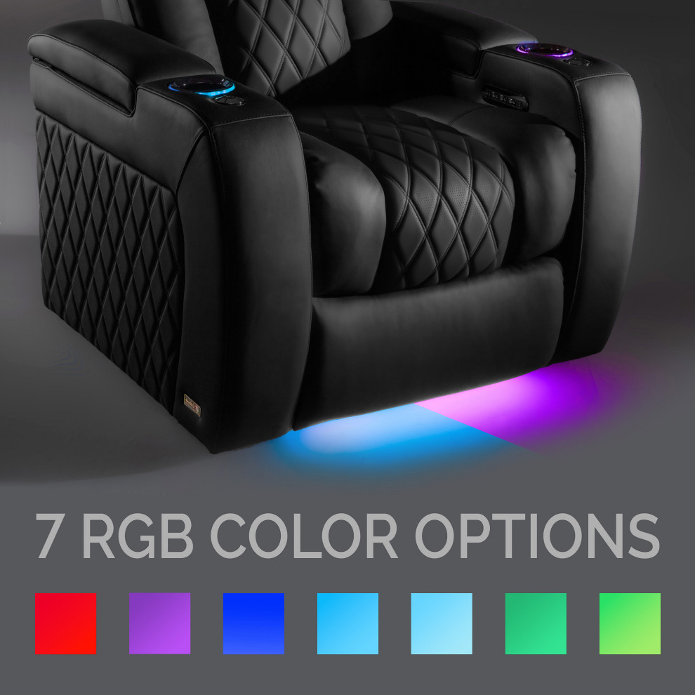 TuscanyXL Top Grain Leather Power Recliner   Theater Seating   by E VISION INTL INC.  Houzz