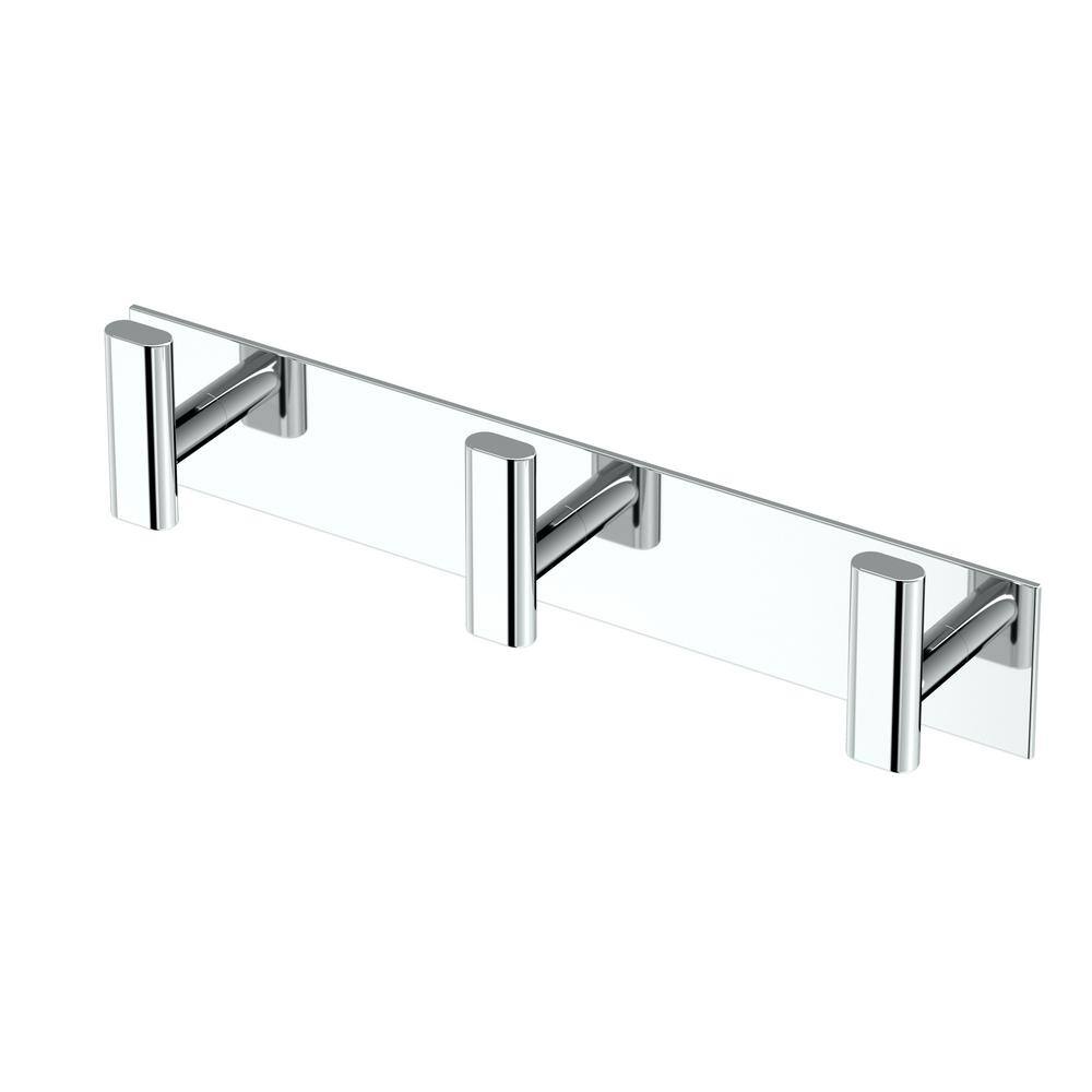 Gatco Elevate All Modern Decor Triple Robe Hook J-Hook in Chrome 1287