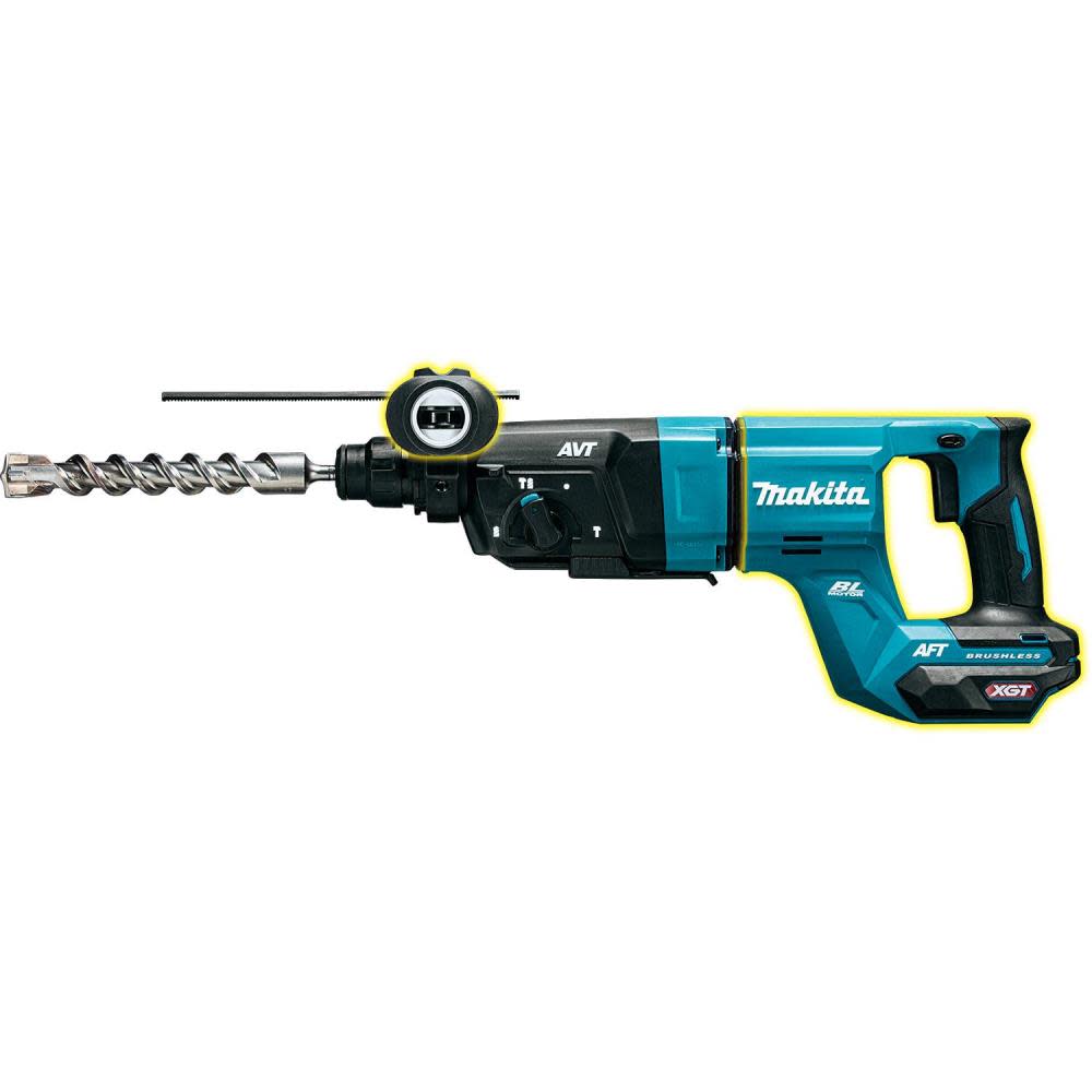 Makita 40V max XGT 1 1/8 AVT Rotary Hammer accepts SDS PLUS bits AFT AWS Capable Bare Tool