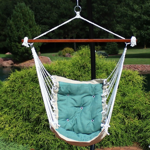 Sunnydaze Large Tufted Victorian Hammock Chair Swing For Backyard And Patio 300 Lb Weight Capacity