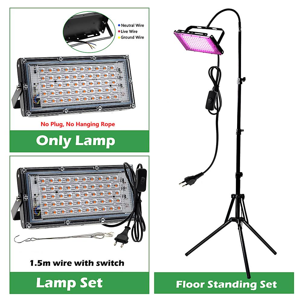 Full Spectrum Led Grow Light With Stand Ac220v Phyto Lamp With On/off Switch For Greenhouse Hydroponic Plant Growth Lighting