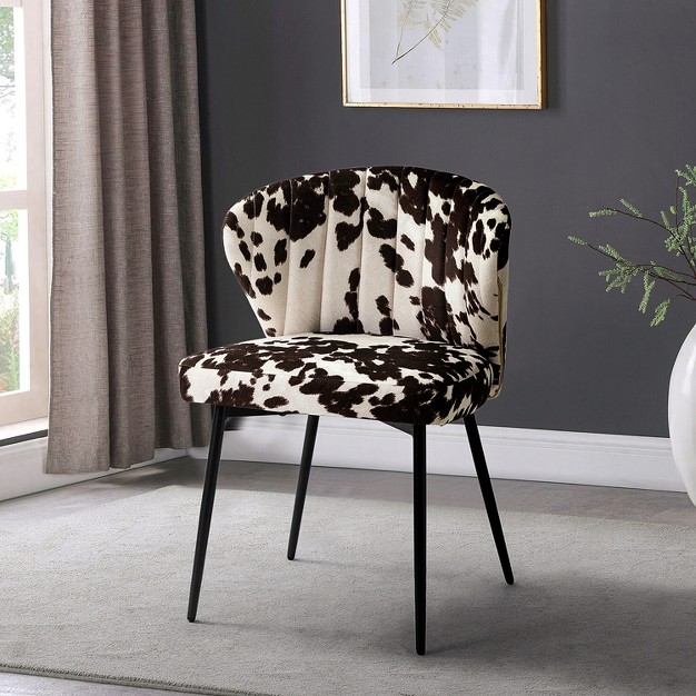 Bonatti Living Room Accent Side Chair With Animal Print Karat Home