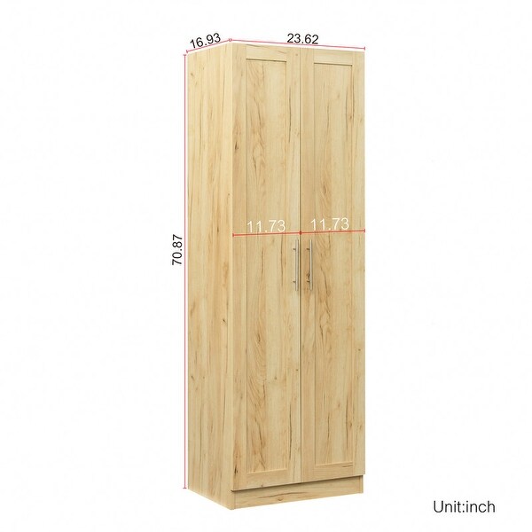 Wooden locker， 2 doors， 3 shelves， wardrobe closet， separate kitchen storage locker - - 38105666