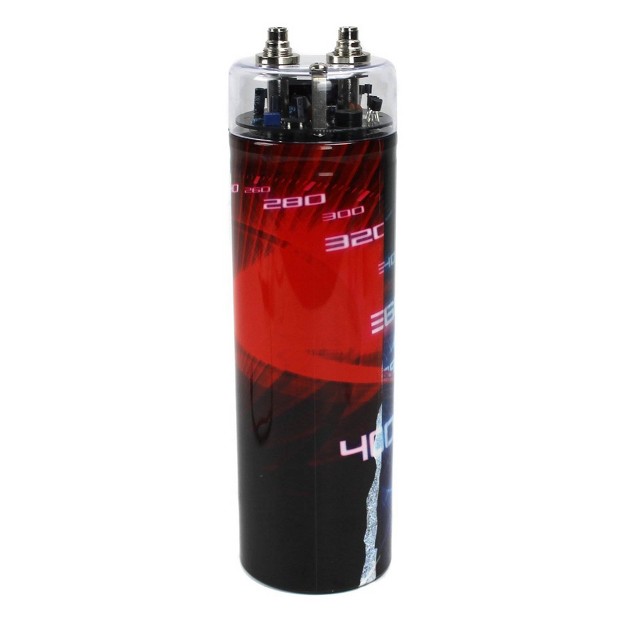 Boss Cpbk2 2 Farad 20 volt Digital Voltage Car Audio Power Capacitor Led Black