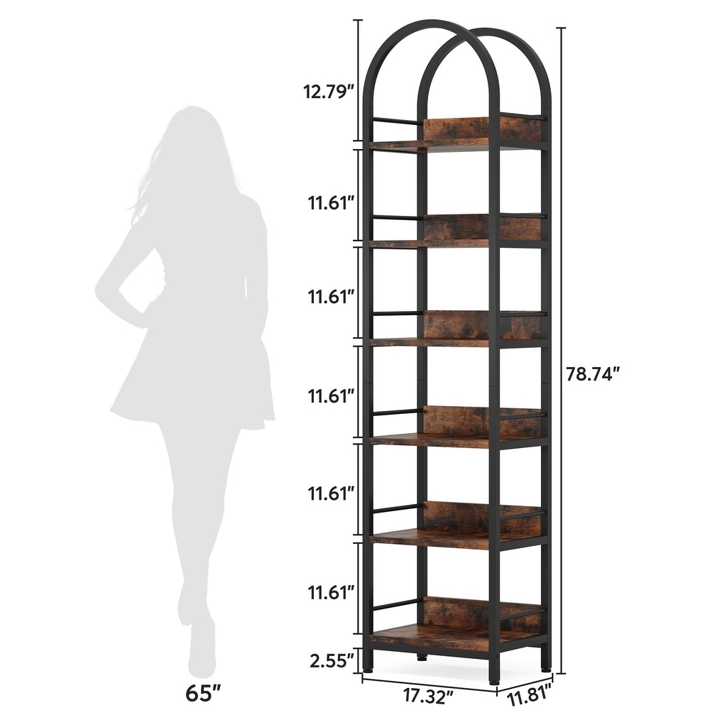 6 Tier Open Bookshelf  78.7\