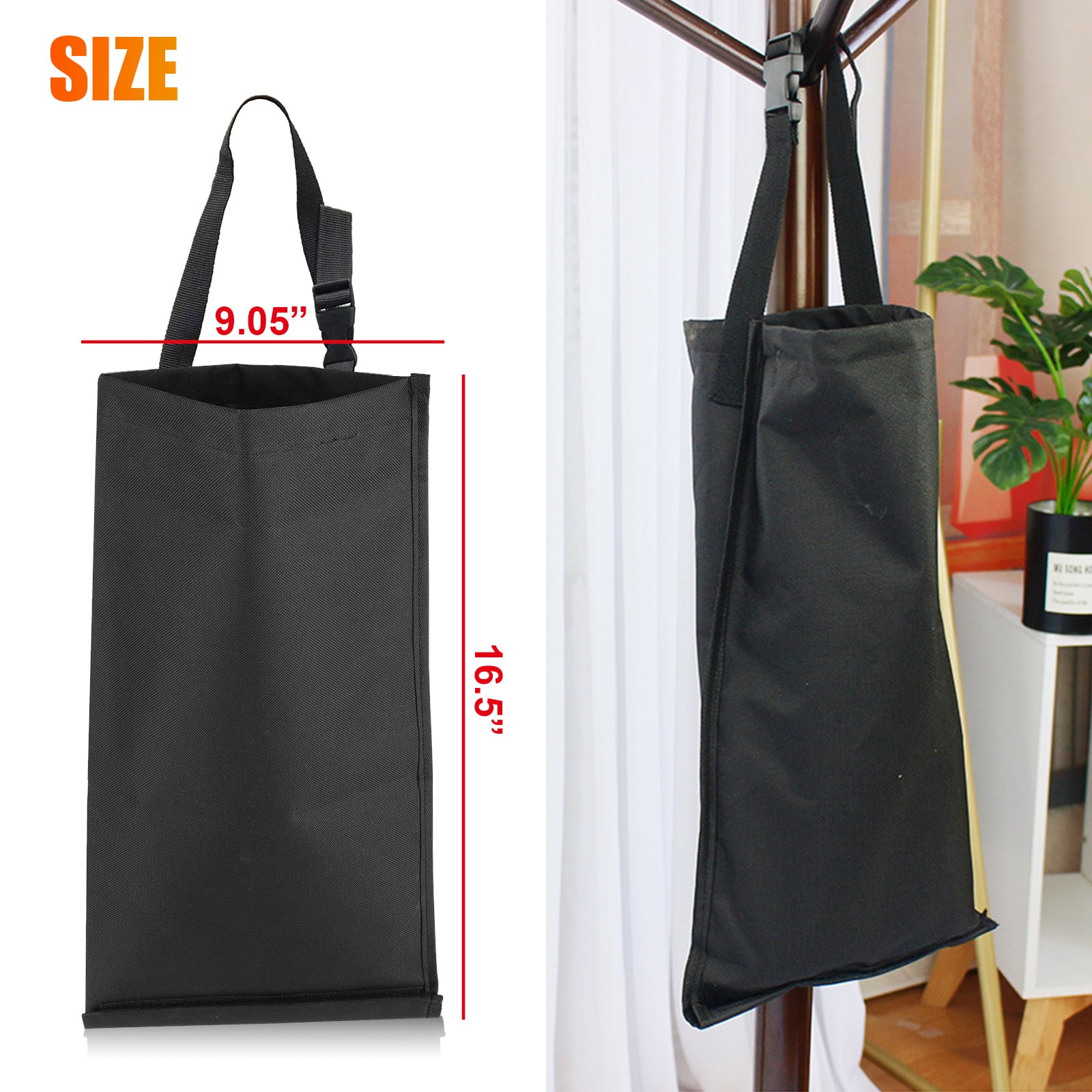 2pcs Car Trash Bags， TSV Car Garbage Can Hanging Back Seat， Washable Eco-Friendly Vehicle Garbage Bag Storage Pockets