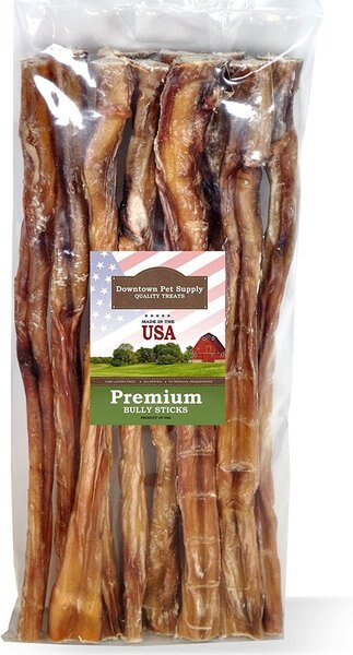 Downtown Pet Supply USA Bully Sticks 12-in Dog Treats， 15 count