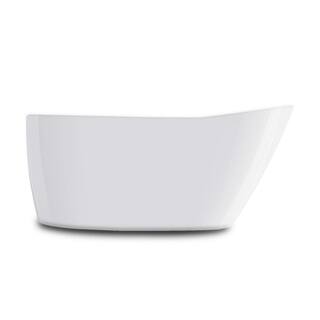 PELHAM  WHITE W-I-D-E Series Wakefield 60 in. Acrylic Slipper Freestanding Tub in White Drain in white PW82084-W