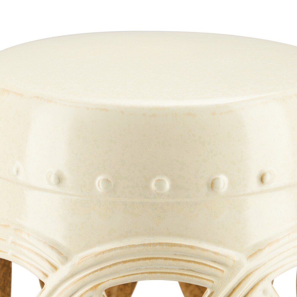 CO Z 16 inch Modern Ceramic Outdoor Garden Stool or Indoor Side Table