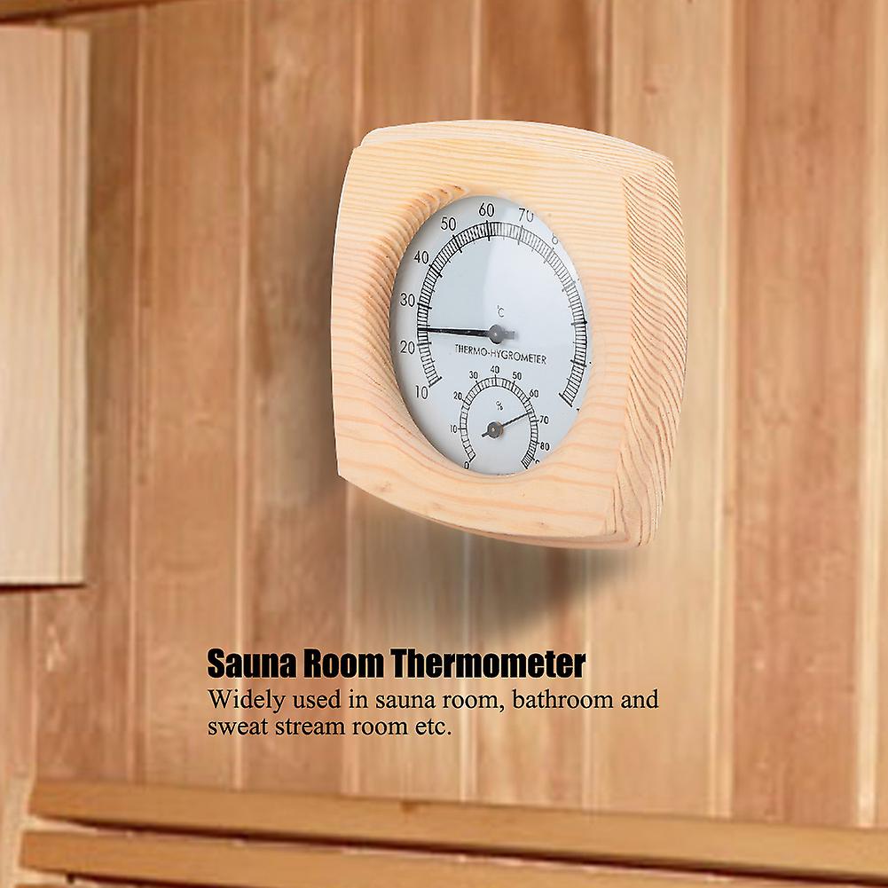 Sauna Thermometer Wooden Digital Sauna Room Thermometer Hygrometer Sauna Temperature Thermometer For Sauna Room Stream Room Bathroom Use_x000d_