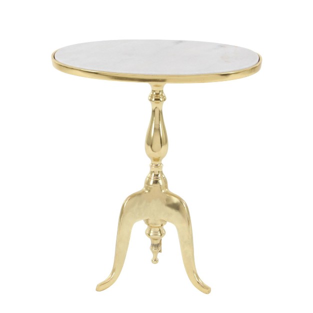 Traditional Marble Accent Table Gold Olivia amp May