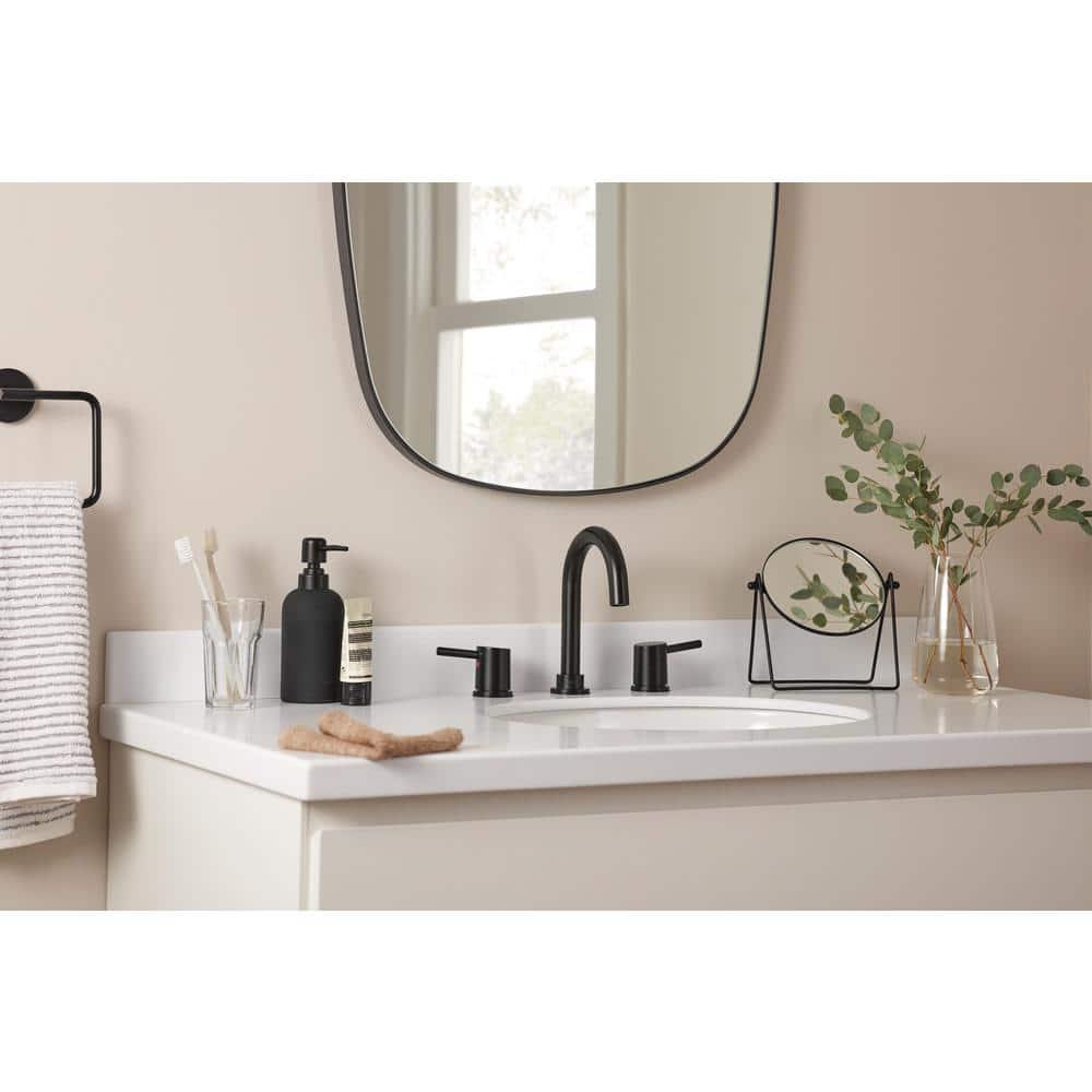 Peerless Precept 8 in Widespread 2Handle Bathroom Faucet in Matte Black