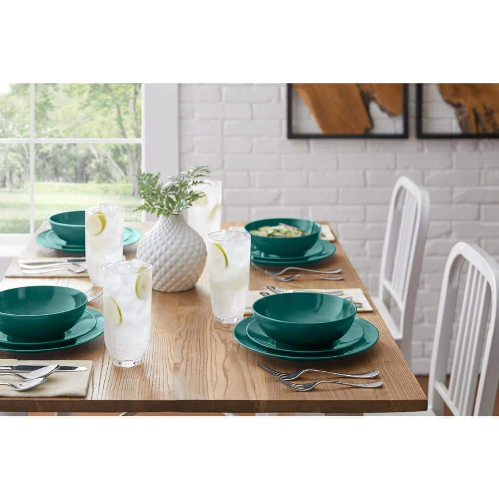 StyleWell Taryn Melamine Salad Plate in Gloss Malachite Green (Set of 6) AA2179MAL