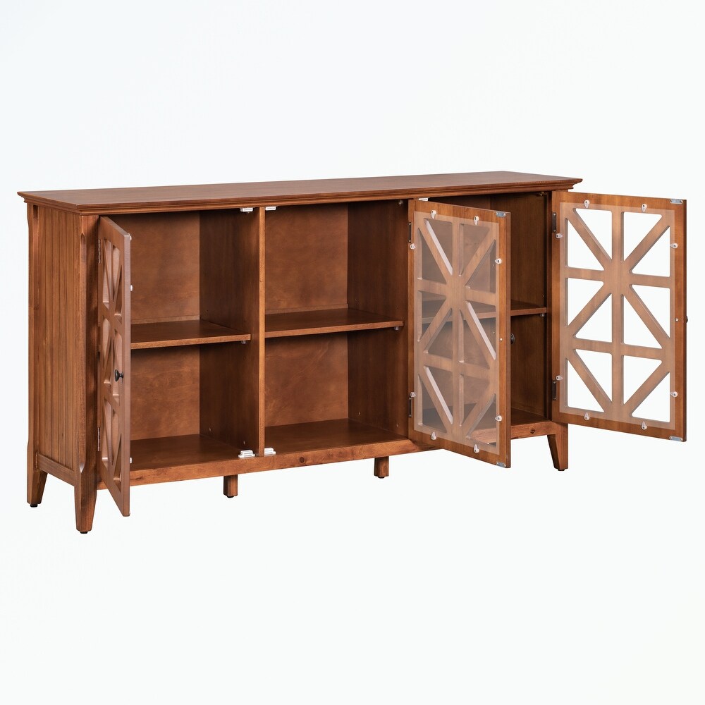 Accent Cabinet With 3 Doors and Adjustable Shelves