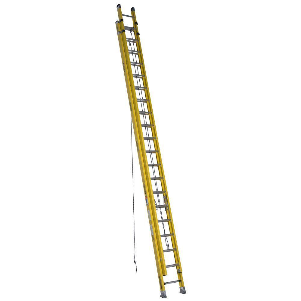 Werner 40 ft. Fiberglass D-Rung Extension Ladder with 300 lb. Load Capacity Type IA Duty Rating D7140-2