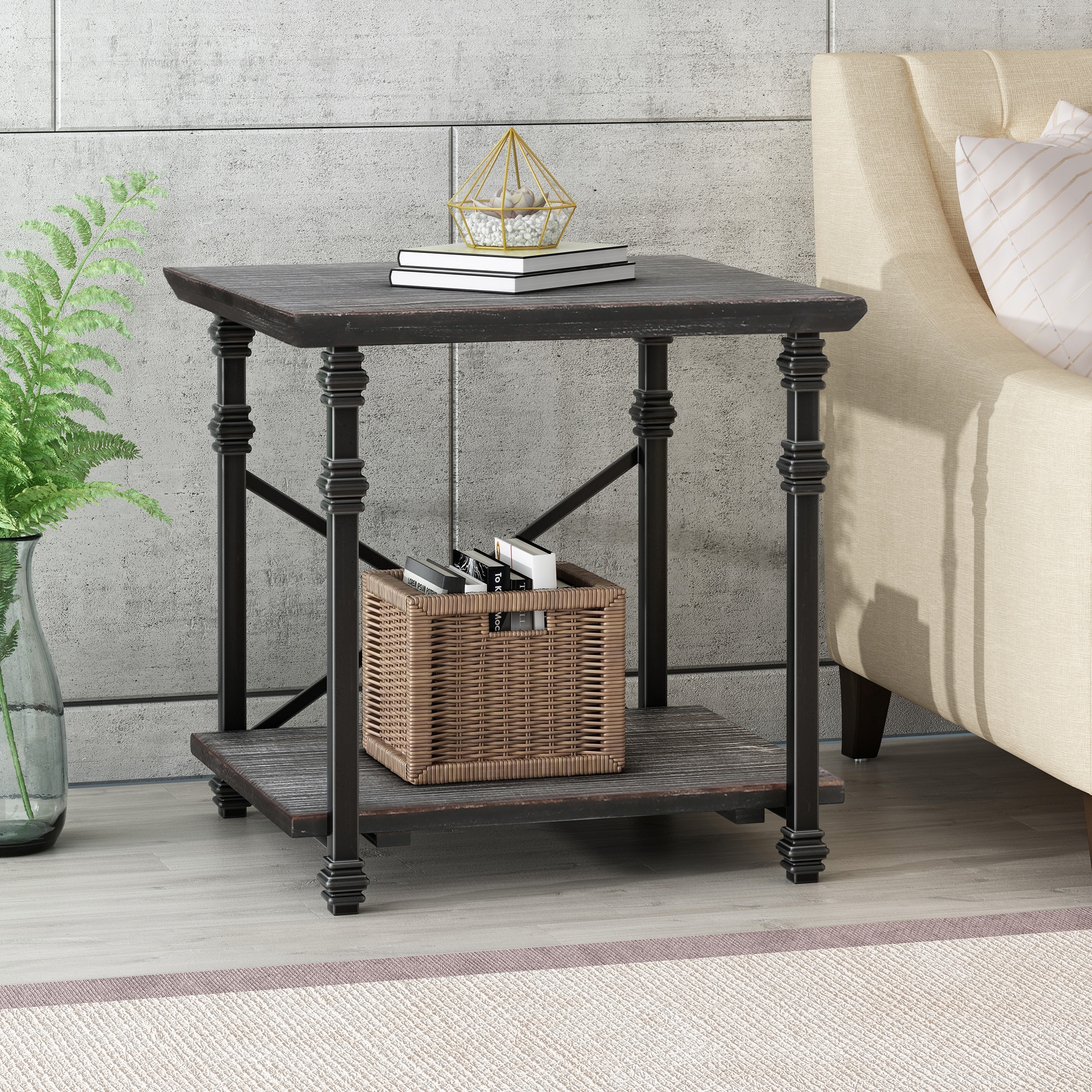 Morell Modern Industrial End Table by Christopher Knight Home - 23.60