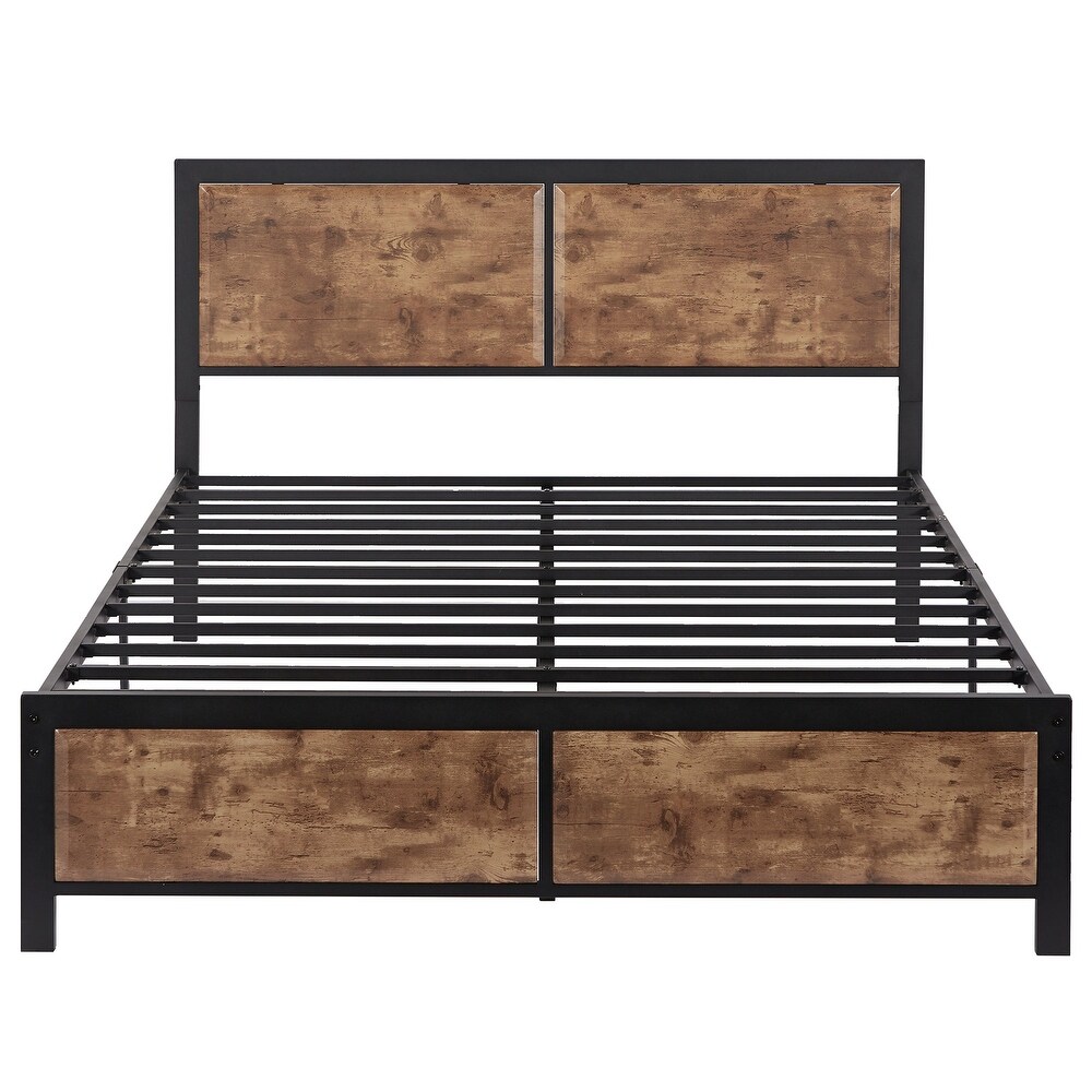 Taomika 3 pieces Bedroom Set Platform Bed and Nightstands Set of 2