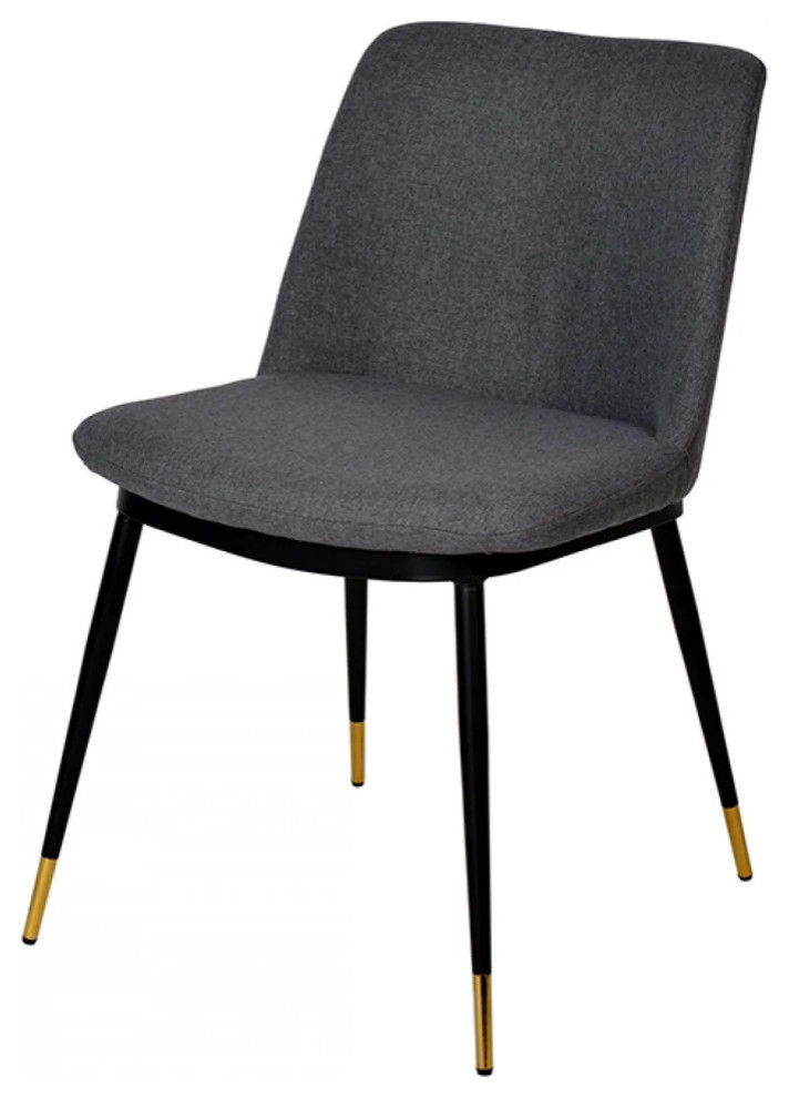 Alisa Modern Gray Fabric Dining Chair  Set of 2   Midcentury   Dining Chairs   by V.S.D Furniture  Houzz