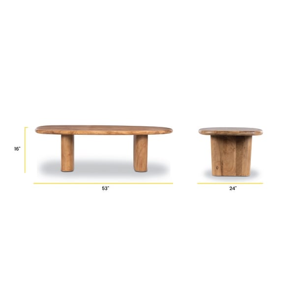 Poly and Bark Falun Solid Mango Wood Coffee Table