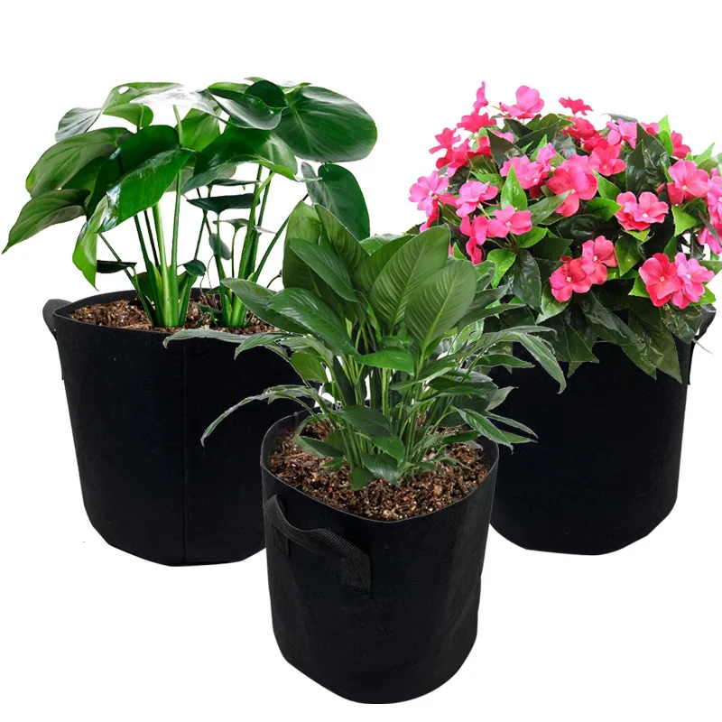 Fabric Grow Root Control Container Bag Felt Non Woven Growing Bag Plant Pots Bags for Gardening Supplies