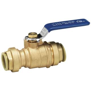 GripWerks 12 in. Push-Fit x 12 in. Push-Fit Full Port Lead Free Brass Ball Valve P112-8-12-Z