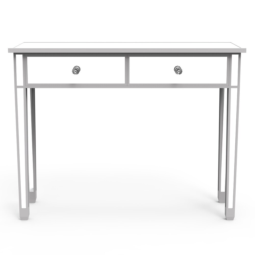 Mirrored Console Table Entry Table with 2 Drawers  Accent Sofa Table for Living Room