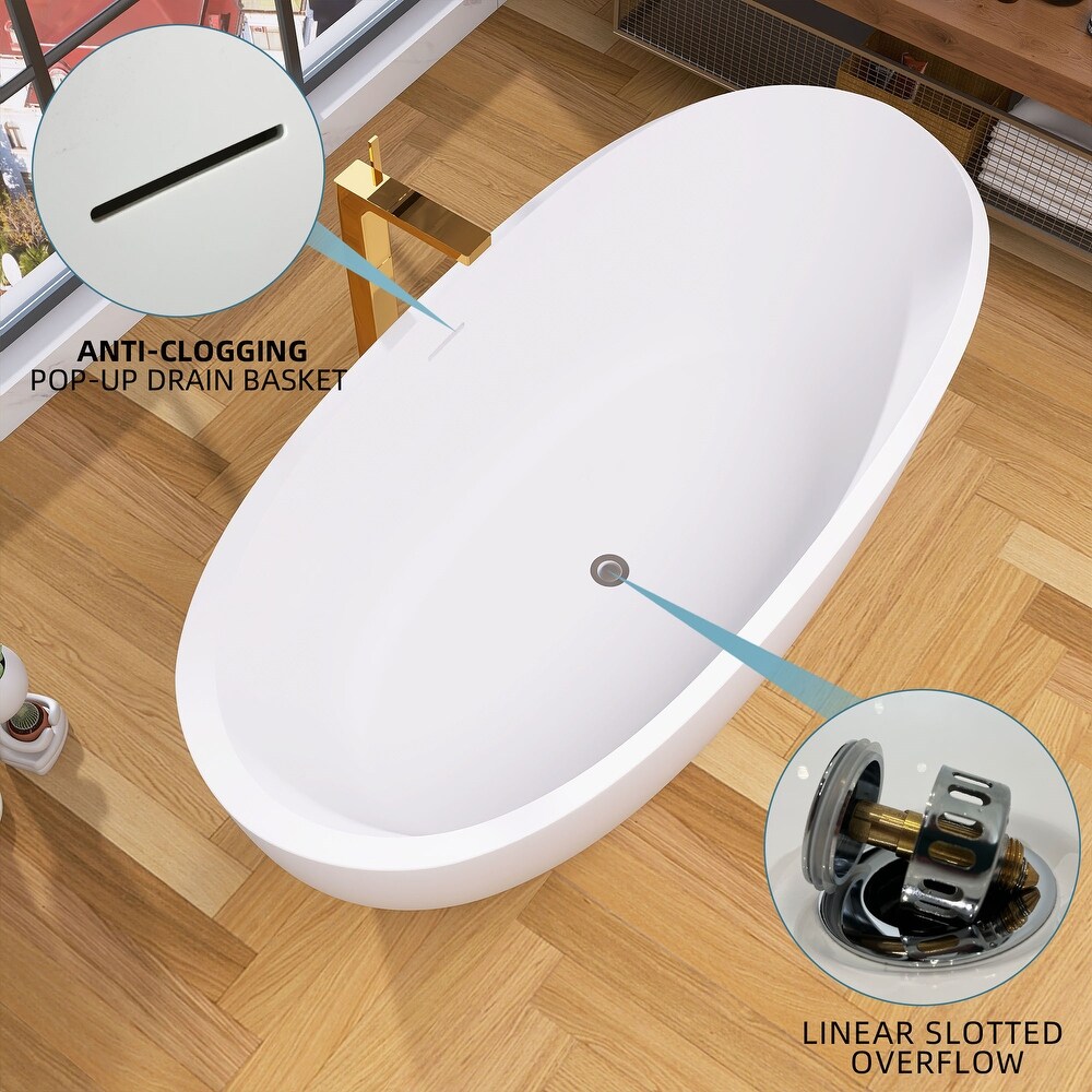 Adjustable Acrylic Free Standing Tub   Oval Shape