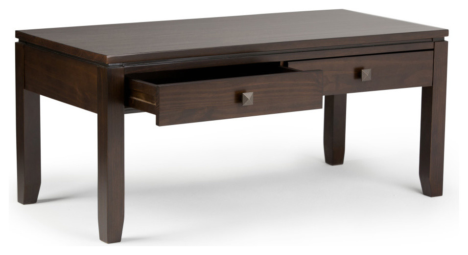 Cosmopolitan Solid Wood Coffee Table   Transitional   Coffee Tables   by Simpli Home Ltd.  Houzz