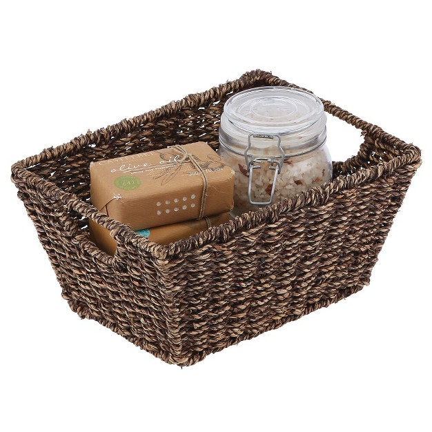 Mdesign Woven Seagrass Nesting Kitchen Storage Basket Bins