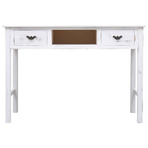 vidaXL Console Table Antique White 43.3