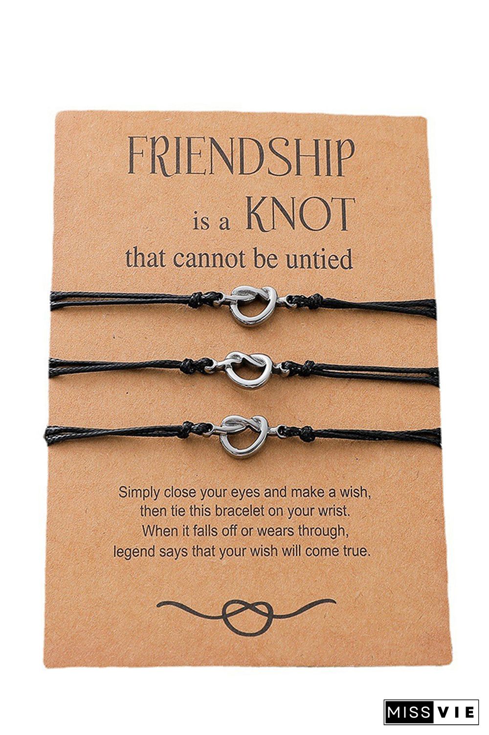 Stainless Steel Friendship Knot Braided Bracelets Wholesale MOQ 5pcs