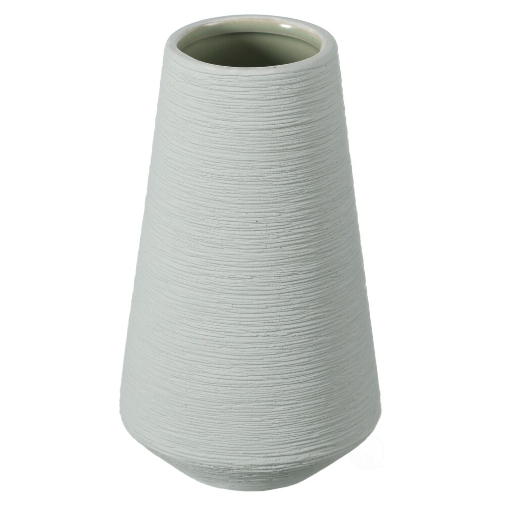 Decorative Ceramic Round Cone Shape Centerpiece Table Vase