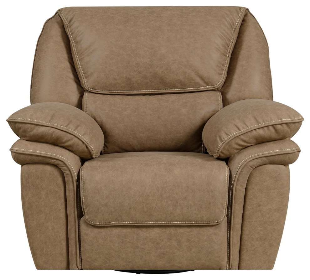 Kelly Swivel Recliner Glider  Desert Sand   Contemporary   Recliner Chairs   by Lorino Home  Houzz