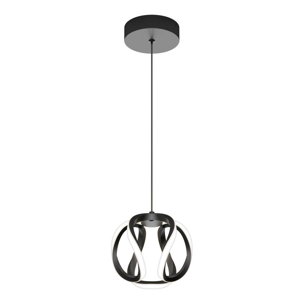 Artika Vivaldi 16-Watt Integrated LED Black 3 CCT Modern Hanging Mini Pendant Light for Kitchen Island and Living Room PDT1-VIC-HD2BL