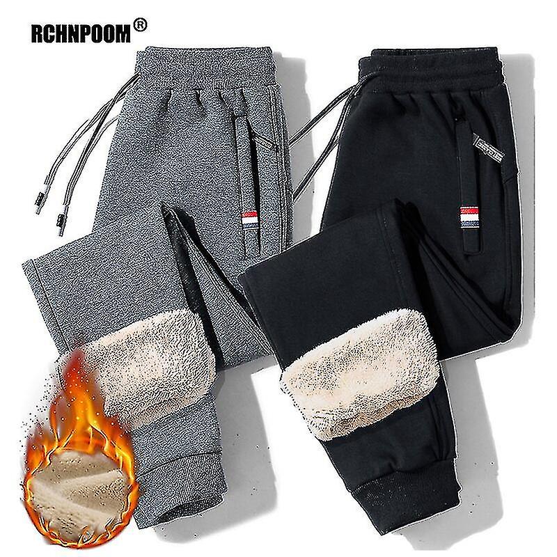 Winter Warm Fleece Pants Men Lambswool Thick Casual Thermal Sweatpants Male Trousers Brand Fashion Men Joggers