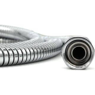 Westbrass 60 in. to 82 in. Extra Long Extendable Reach Handheld Shower Hose Polished Chrome D355E-26