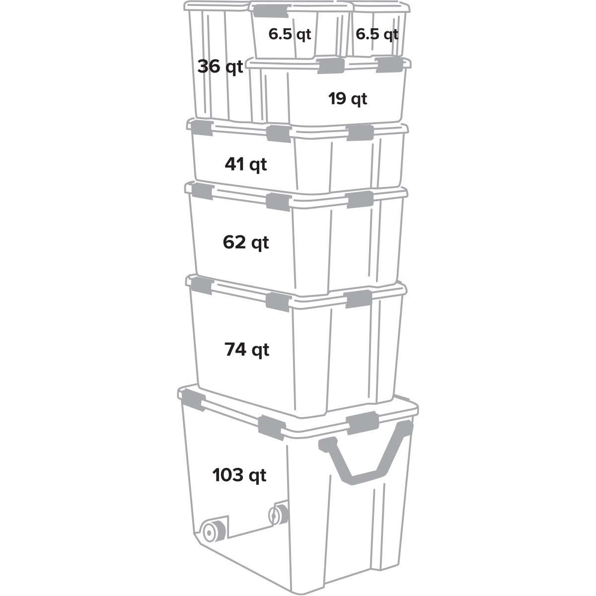 Clear Weathertight Totes