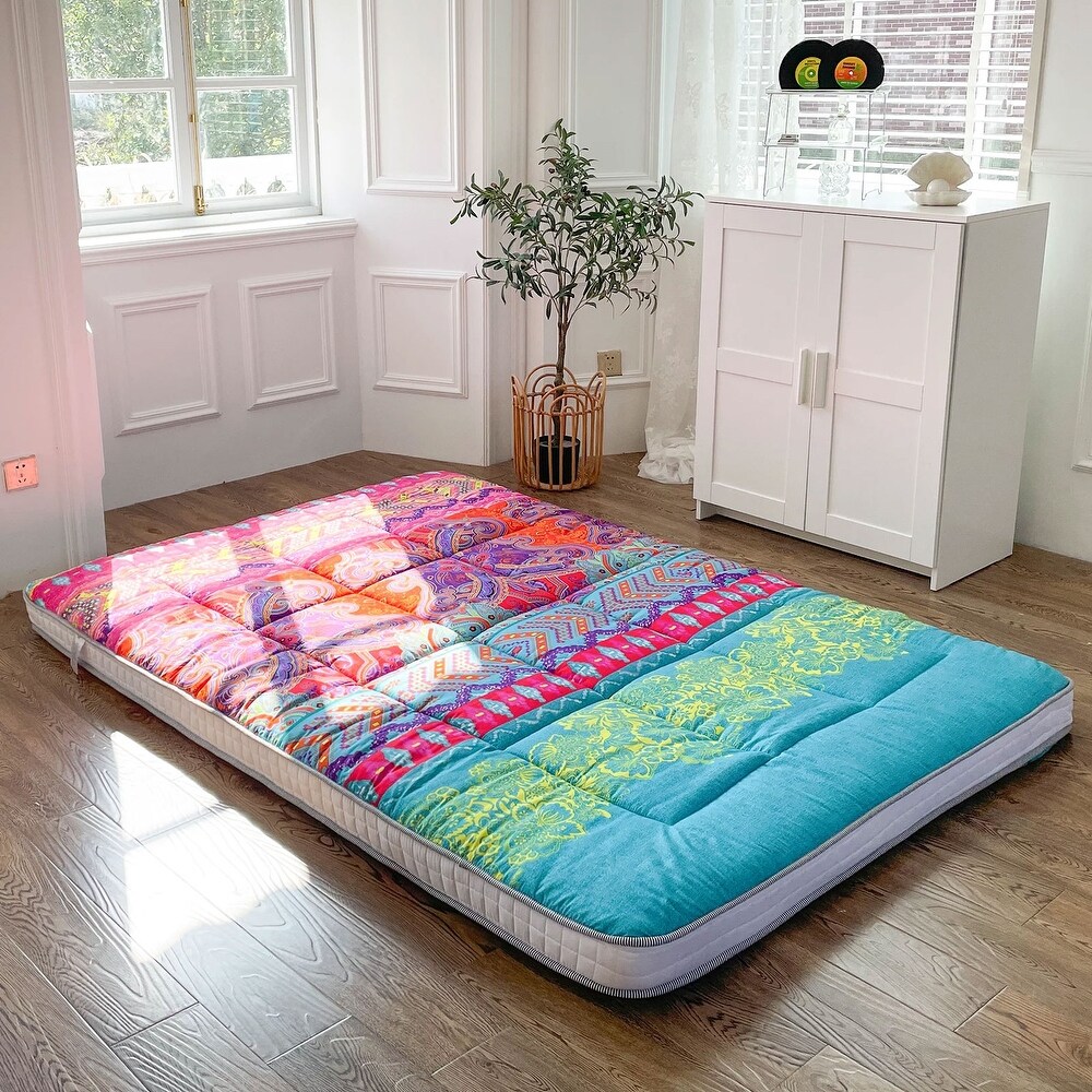 Bohemian Retro Padded Japanese Floor Futon Mattress