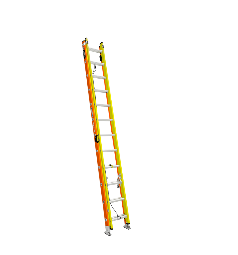 Werner Glidesafe Extension Ladder Fiberglass Tri Rung Type IA 24'