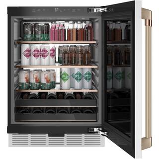 Cafe Smart 24 in. 14-Bottle Wine and 126-Can Beverage Cooler in Matte White CCP06BP4PW2