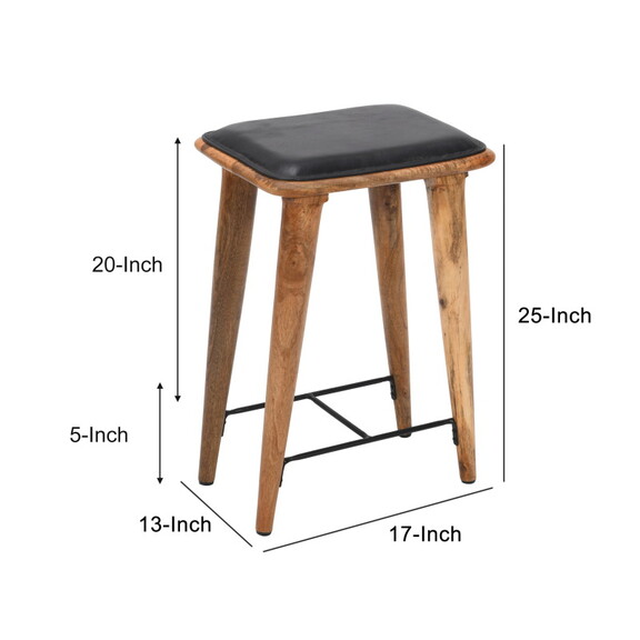 25 inch Counter Height Bar Stool  Genuine Leather ...