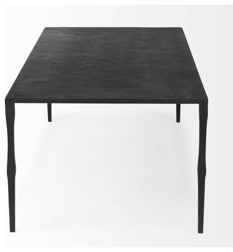 Timothy Ebony Black Iron Coffee Table   Coffee Tables   by Mercana  Houzz