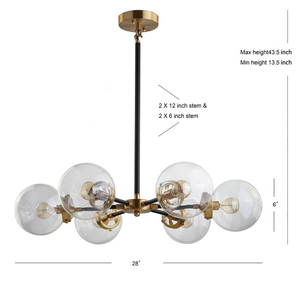 Caleb Cluster Pendant includes Energy Efficient Light Bulb Black Jonathan Y