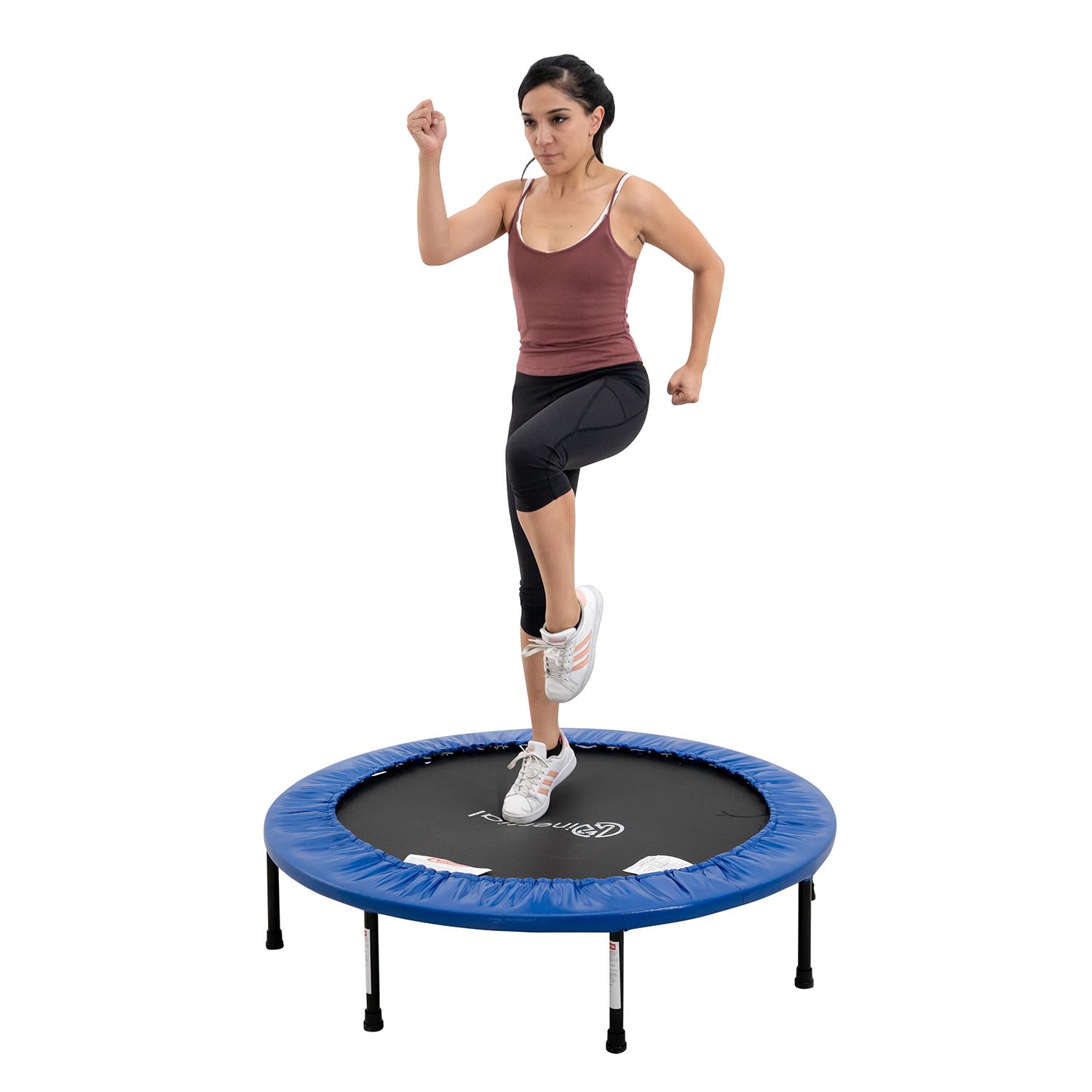 Kinertial 48 Fitness Trampoline for Exercise， Home Gym Rebounder， Max Load 220 lbs