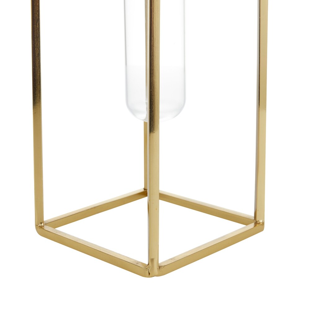 CosmoLiving by Cosmopolitan Gold Stainless Steel Test Tube Vase (Set of 3)
