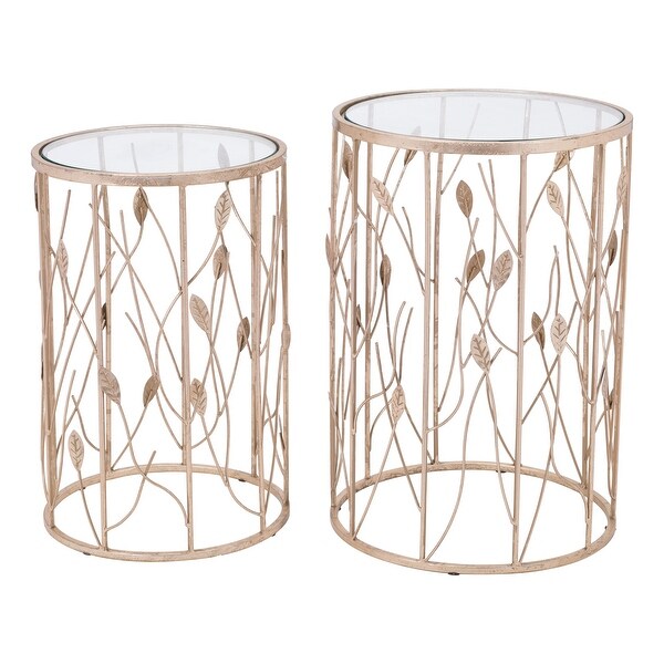 Blue Brook of 2 Sage Side Tables Gold