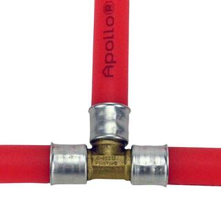 Apollo 12 in. Brass PEX-B Barb Tee Pro Pack (25 Pack) APXT1225JR