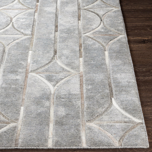 Eloquent Viscose Modern Grey Rug