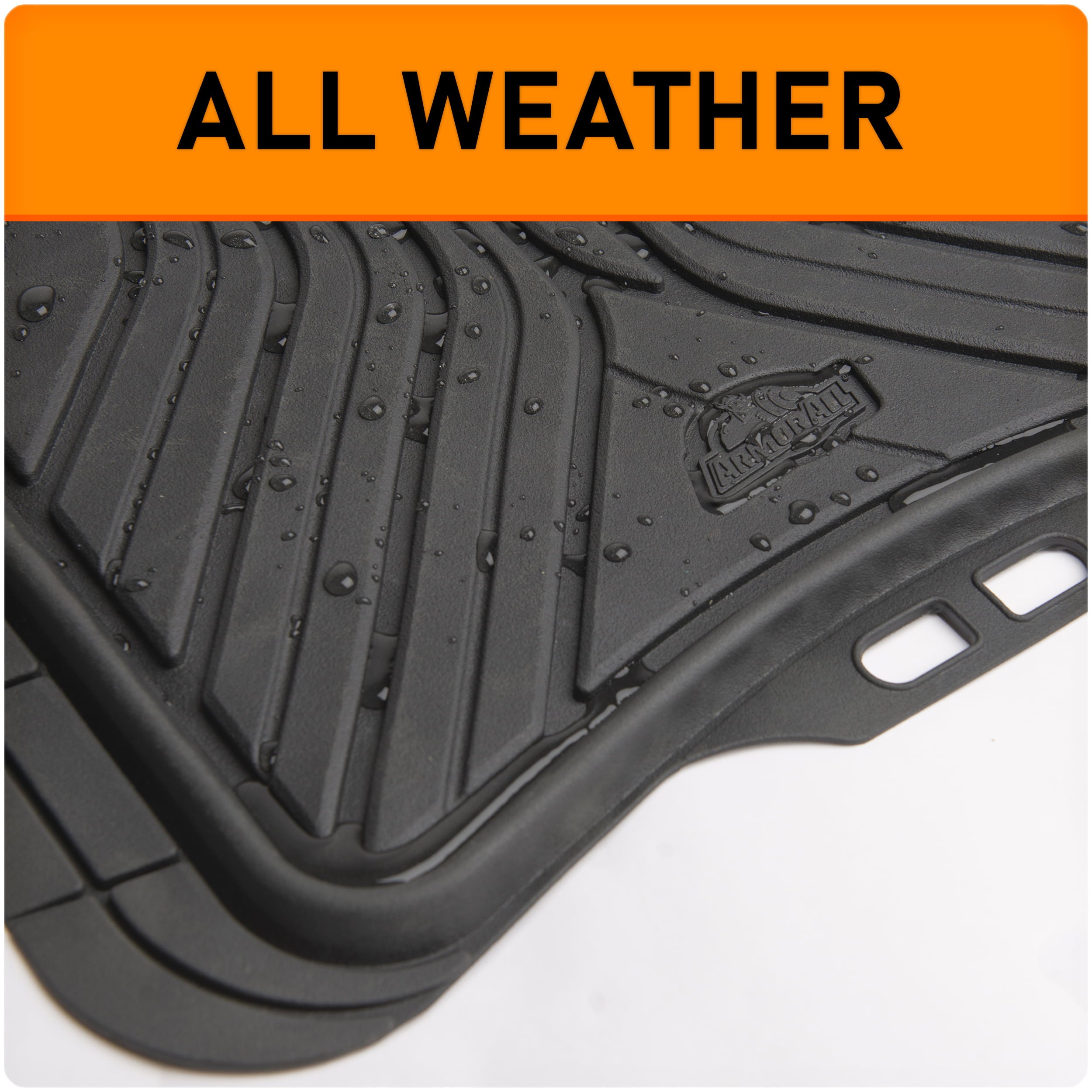 Armor All 4 Piece Rubber All-Season Trim to Fit Floor Mats Black， 78846WDC